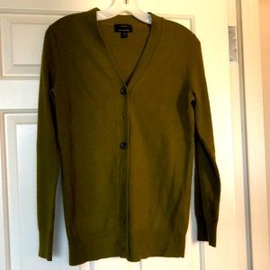J Crew Deep Green Wool/Cashmere Blend Cardigan-Excellent Conditon!